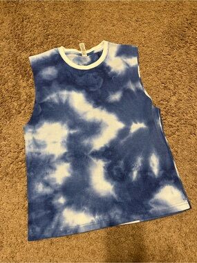 Waffle Knit Sleeveless Tank Top